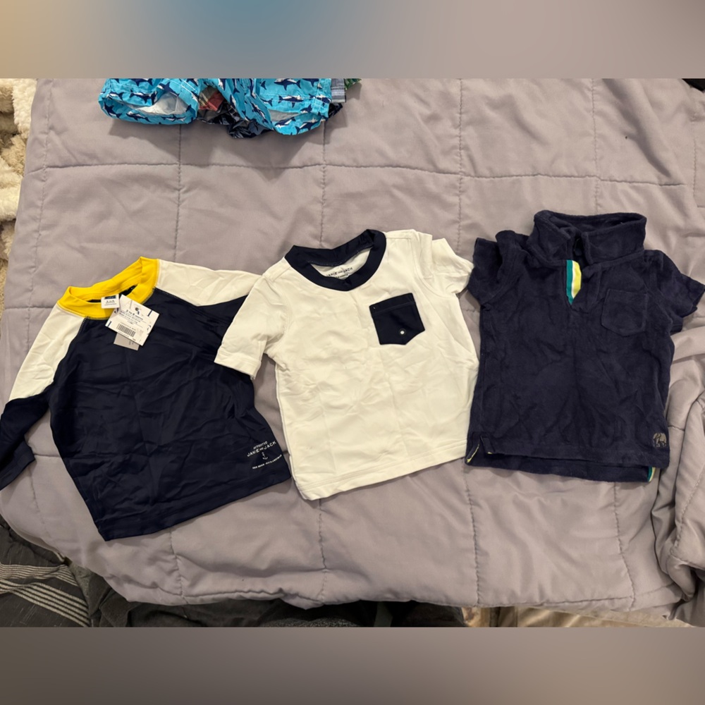 Janie & Jack 3-6 Month Swim Shirt Rash Guard Set of 3